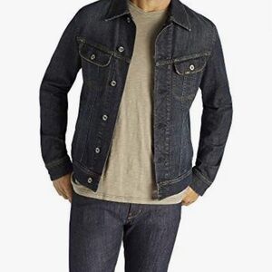 NWT LEE Strong Arm Legendary Rider Stretch Classic Blue Jean Denim Jacket Coat L